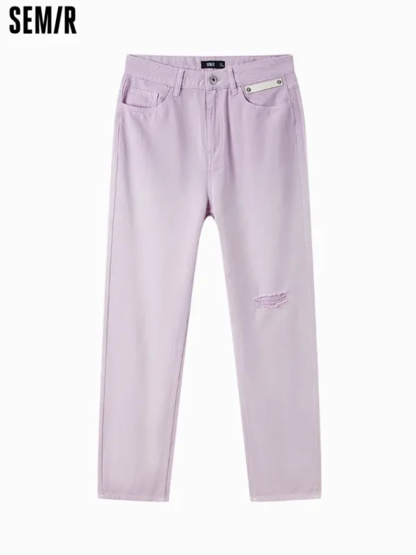 Women SEMIR Ladies Denim Long-staple Cotton Straight Pants