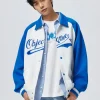 SEMIR Men's Air Layer Contrast Patchwork Monogram Ultra Loose Jacket
