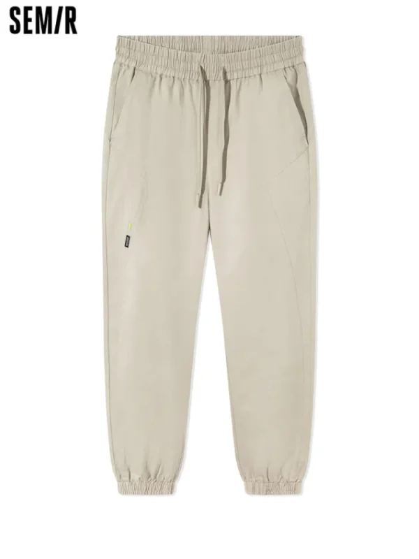 SEMIR Men's Brushed Stretch Twill Solid Colour Woven Jogging Pants