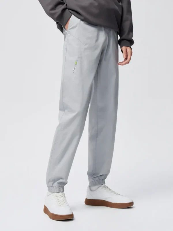 SEMIR Men's Brushed Stretch Twill Solid Colour Woven Jogging Pants