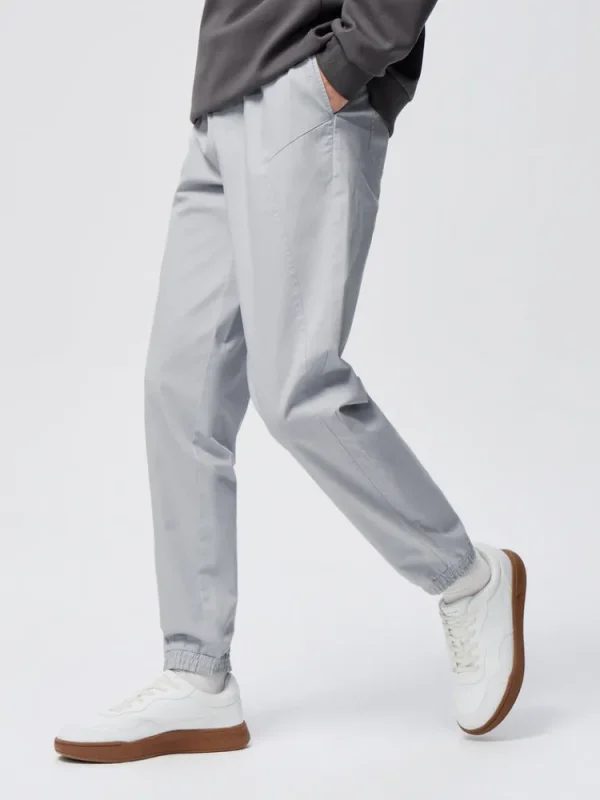 SEMIR Men's Brushed Stretch Twill Solid Colour Woven Jogging Pants