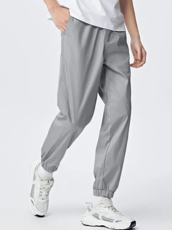 SEMIR Men's Cotton Comfortable Cool Antibacterial Woven Jogging Pants