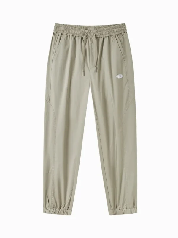 SEMIR Men's Cotton Comfortable Cool Antibacterial Woven Jogging Pants