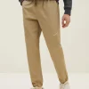 SEMIR Men's Cotton-Polyester Stretch Twill Monogram Fitted Woven Jogging Pants