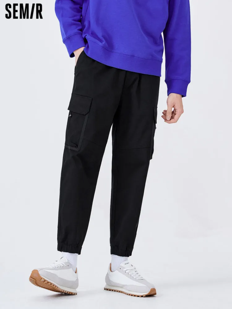 mens_cottonpolyester_stre_0-3.webp SEMIR Men's Cotton-Polyester Stretch Twill Loose Cargo Pants