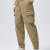 SEMIR Men's Cotton-Polyester Stretch Twill Loose Cargo Pants