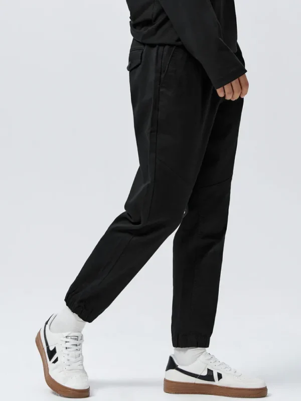 SEMIR Men's Cotton-Polyester Stretch Twill Monogram Fitted Woven Jogging Pants