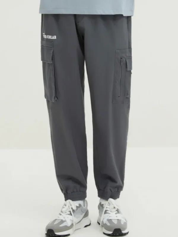 SEMIR Men's Cotton-Polyester Stretch Twill Loose Cargo Pants