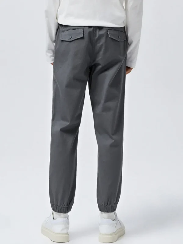 SEMIR Men's Cotton-Polyester Stretch Twill Monogram Fitted Woven Jogging Pants