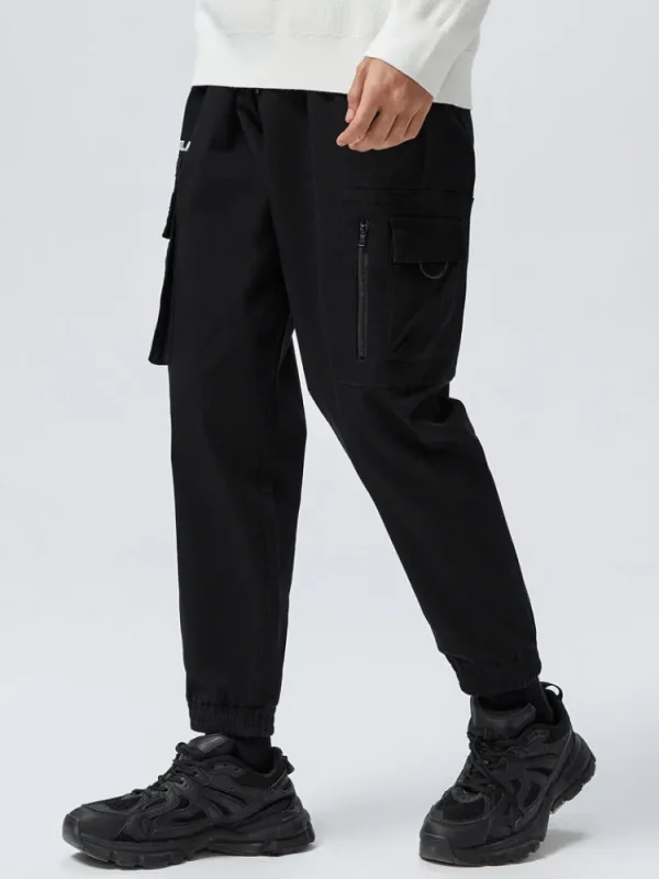 SEMIR Men's Cotton-Polyester Stretch Twill Loose Cargo Pants
