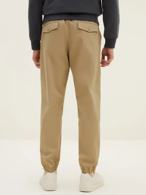 SEMIR Men's Cotton-Polyester Stretch Twill Monogram Fitted Woven Jogging Pants