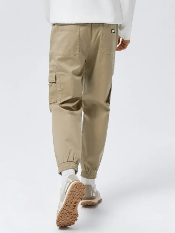 SEMIR Men's Cotton-Polyester Stretch Twill Loose Cargo Pants