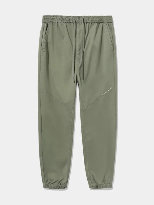 SEMIR Men's Cotton-Polyester Stretch Twill Monogram Fitted Woven Jogging Pants