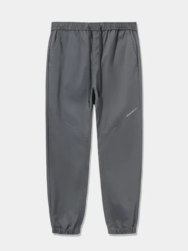 SEMIR Men's Cotton-Polyester Stretch Twill Monogram Fitted Woven Jogging Pants