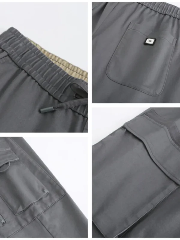 SEMIR Men's Cotton-Polyester Stretch Twill Loose Cargo Pants