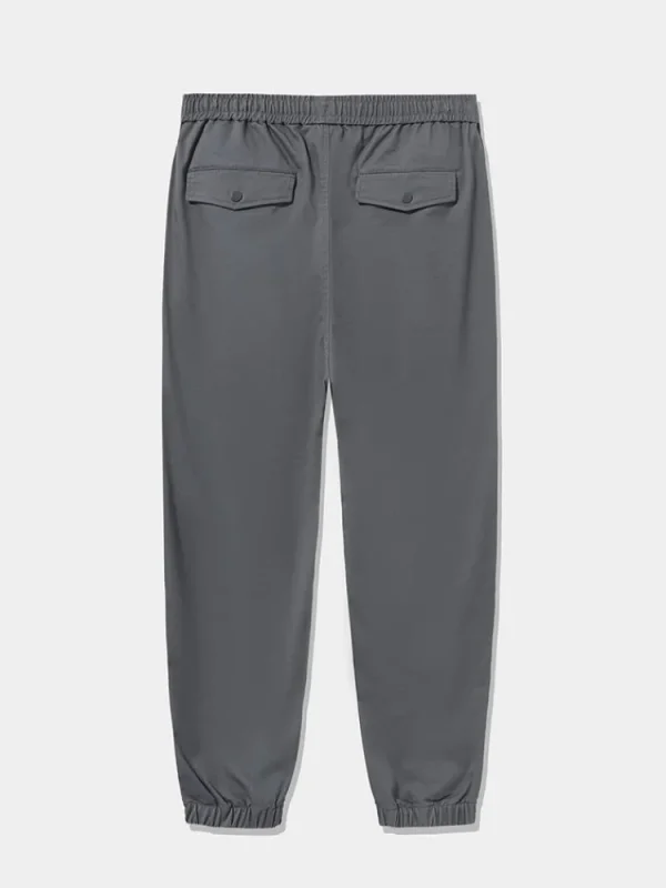 SEMIR Men's Cotton-Polyester Stretch Twill Monogram Fitted Woven Jogging Pants