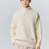 SEMIR Men's cream turtleneck sweater