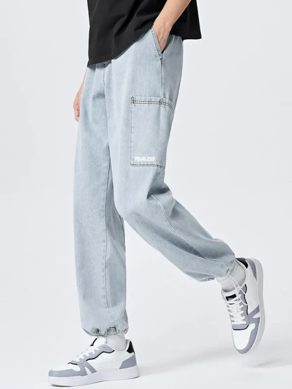SEMIR Men's Denim Comfort Cool Straight Pants