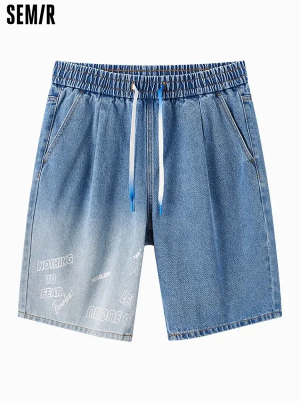 SEMIR Men's Denim Eco Lyocell Straight Pants