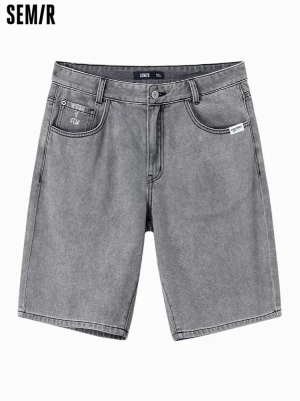 SEMIR Men's Denim Stretch Cool Straight Pants