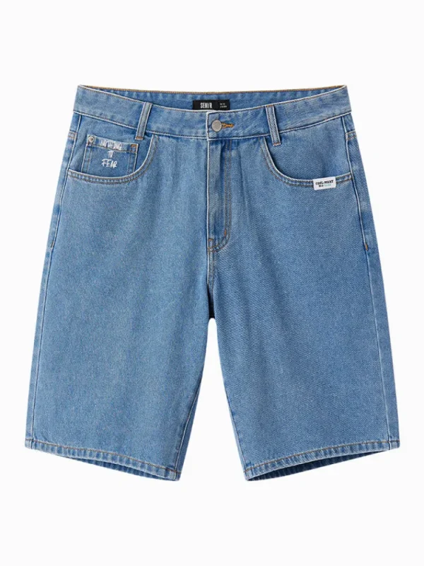 SEMIR Men's Denim Stretch Cool Straight Pants