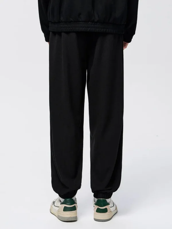 SEMIR Men's Draping Waffle Contrast Ribbon Loose Knitted Jogging Pants