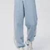 SEMIR Men's Eco-Friendly Lyocell Denim Patchwork Loose Straight Jogging Pants