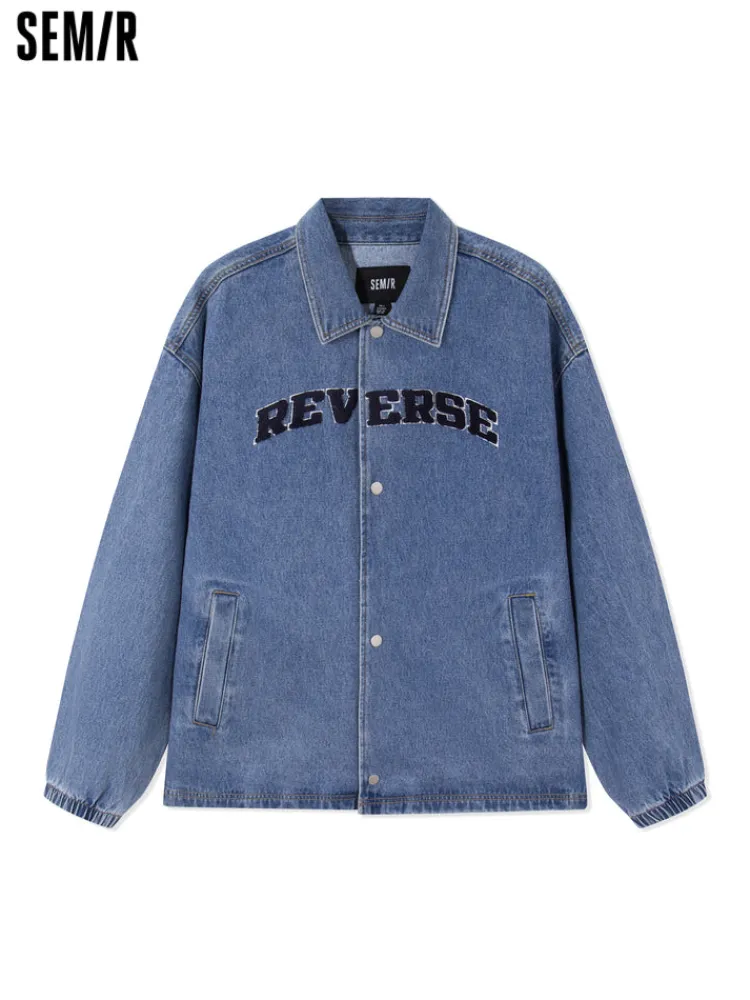 mens_ecofriendly_lyocell__0.webp SEMIR Men's Eco-Friendly Lyocell Denim Contrast Monogram Loose Denim Jacket