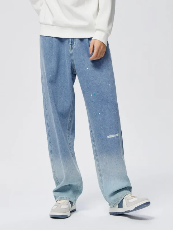 SEMIR Men's Eco-Friendly Lyocell Denim Gradient Loose Straight Pants