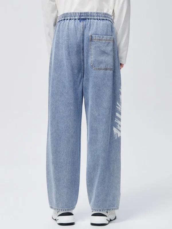 SEMIR Men's Eco-Friendly Lyocell Denim Monogram Loose Straight Pants
