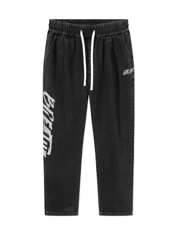 SEMIR Men's Eco-Friendly Lyocell Denim Monogram Loose Straight Pants