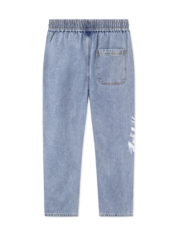 SEMIR Men's Eco-Friendly Lyocell Denim Monogram Loose Straight Pants
