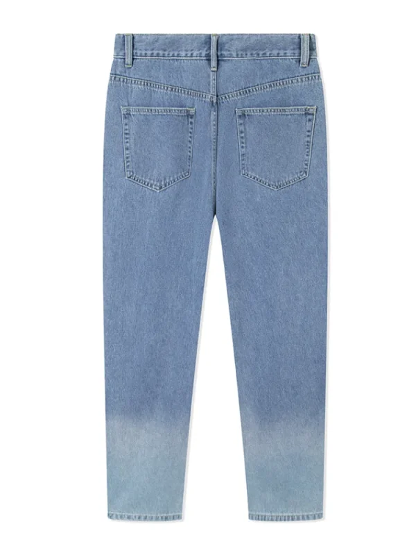 SEMIR Men's Eco-Friendly Lyocell Denim Gradient Loose Straight Pants