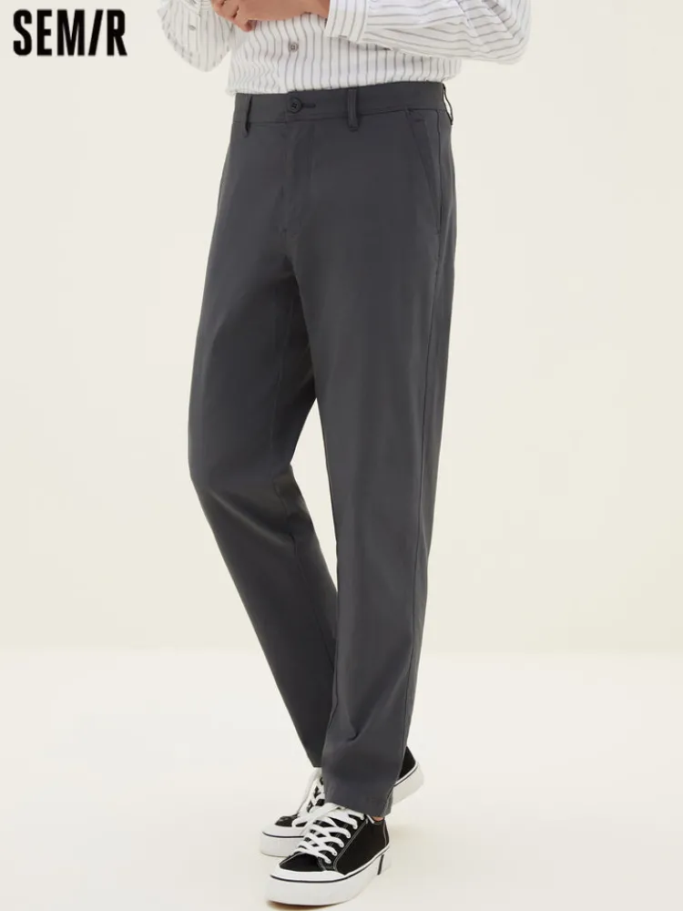 mens_faille_solid_colour__0-1.webp SEMIR Men's Faille Solid Colour Fitted Boot Cut Basic Pants