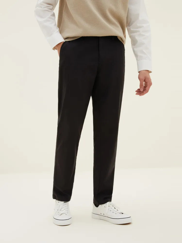 mens_faille_solid_colour__1-2.webp SEMIR Men's Faille Solid Colour Fitted Boot Cut Basic Pants