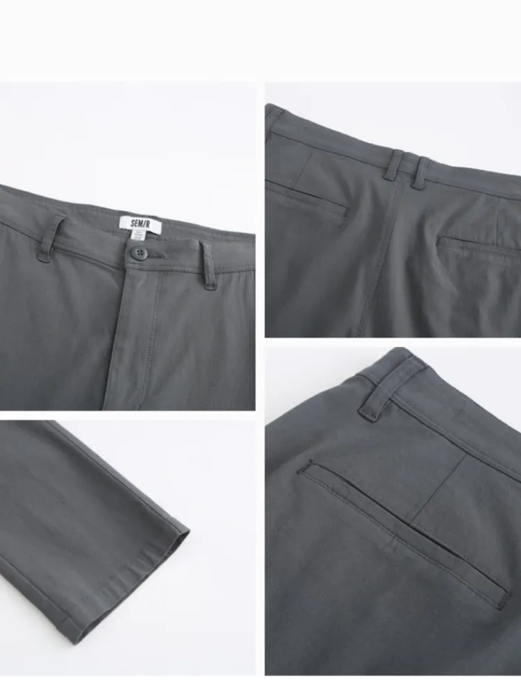 mens_faille_solid_colour__3-1.webp SEMIR Men's Faille Solid Colour Fitted Boot Cut Basic Pants