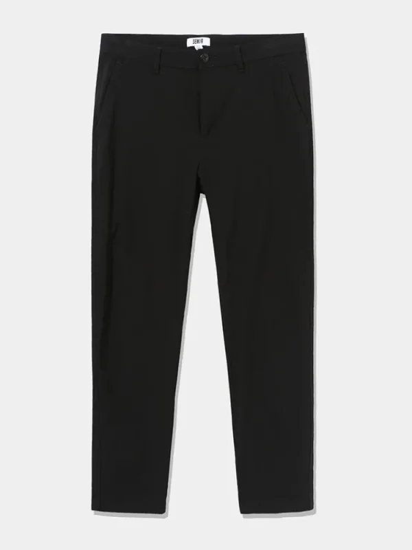 SEMIR Men's Faille Solid Colour Fitted Boot Cut Basic Pants