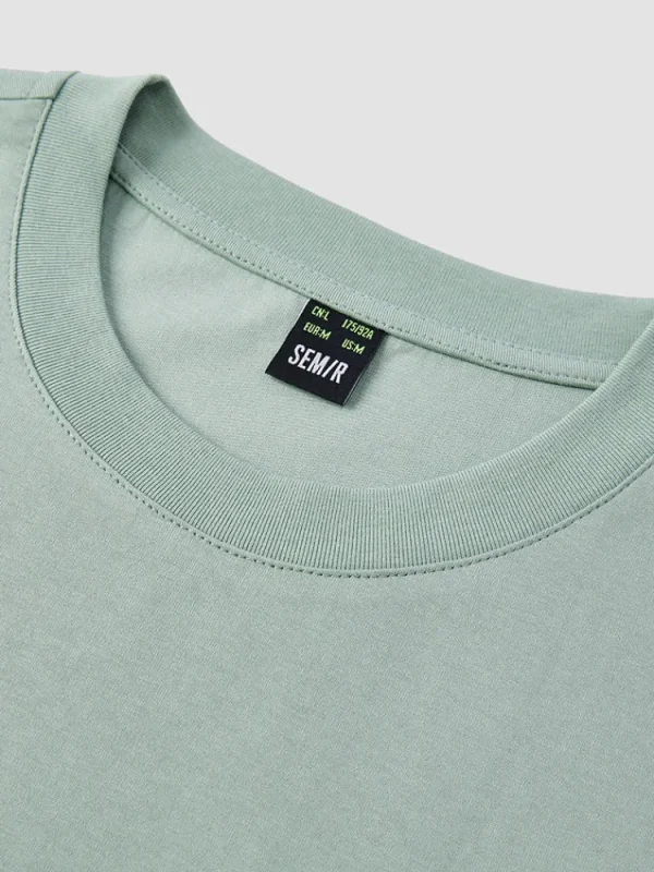 SEMIR Men's 190g Breathable Round Neck Short Sleeves Cotton T-Shirt