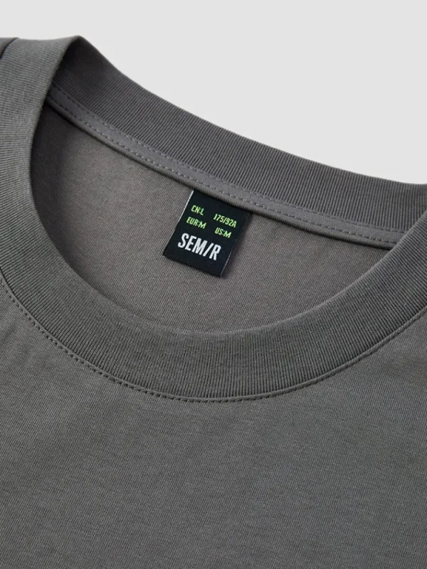 SEMIR Men's 190g Breathable Round Neck Short Sleeves Cotton T-Shirt