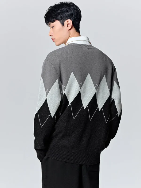 SEMIR Men's green crew neck sweater