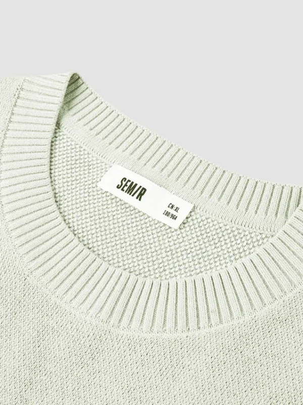 SEMIR Men's green crew neck sweater