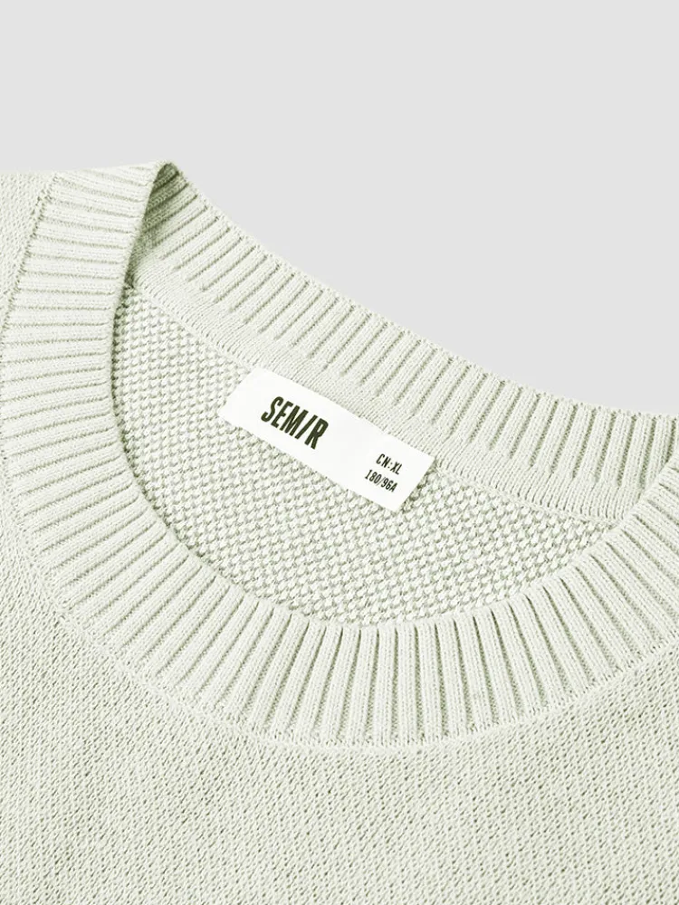 mens_green_crew_neck_swea_2.webp SEMIR Men's green crew neck sweater