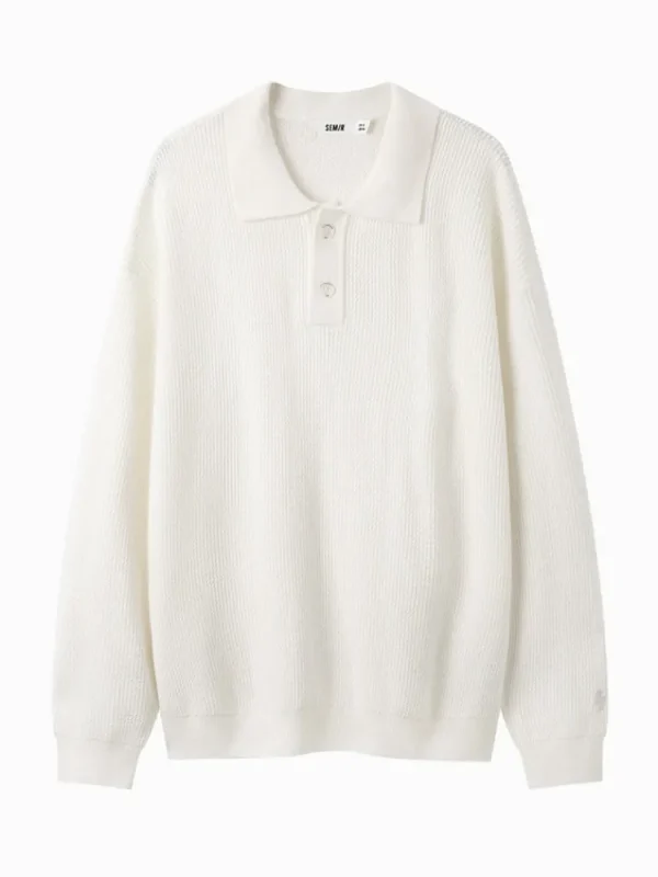 SEMIR Men's Half Cardigan Sweater