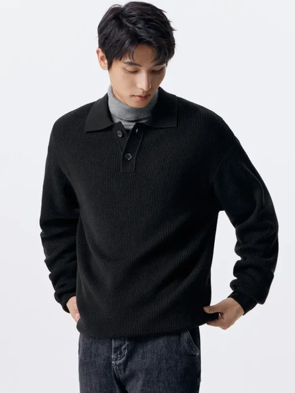 SEMIR Men's Half Cardigan Sweater