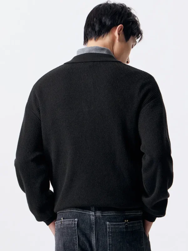 SEMIR Men's Half Cardigan Sweater