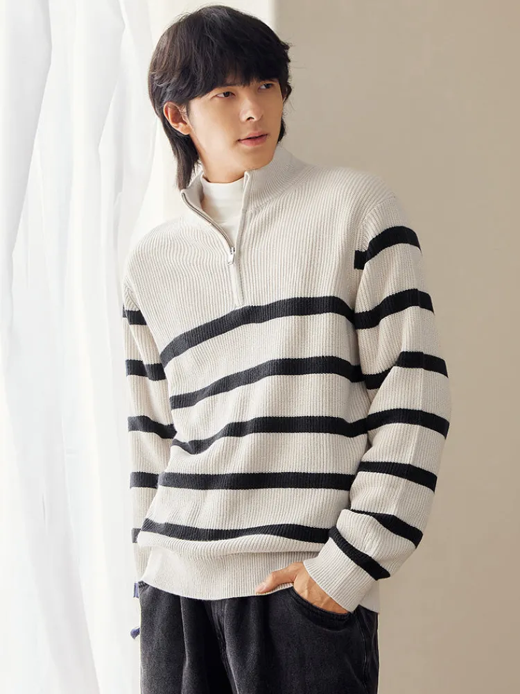 mens_halfcardigan_sweater_1.webp SEMIR Men's half-cardigan sweater