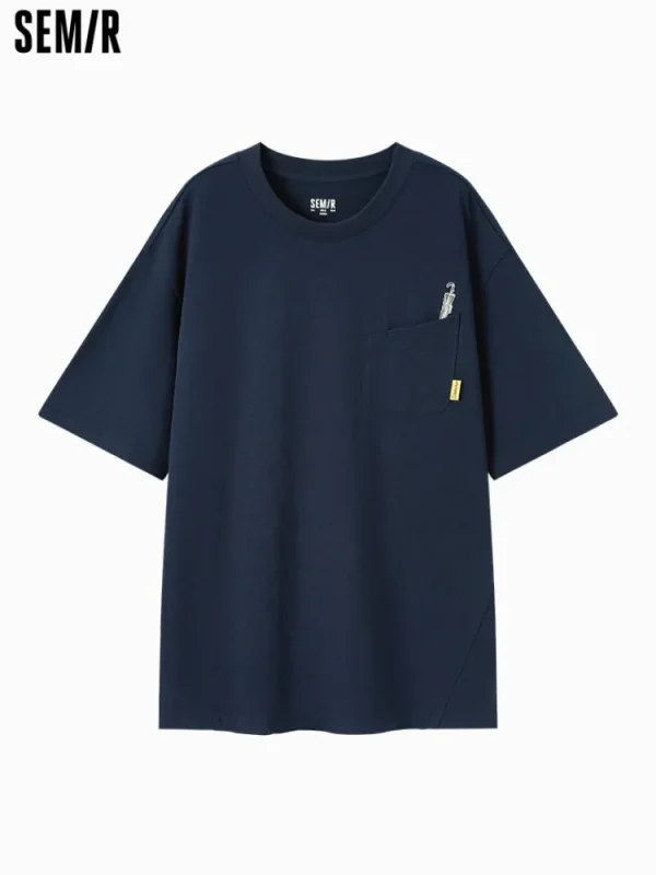 SEMIR Men's Knitted Round Neck Short Sleeves T-Shirt