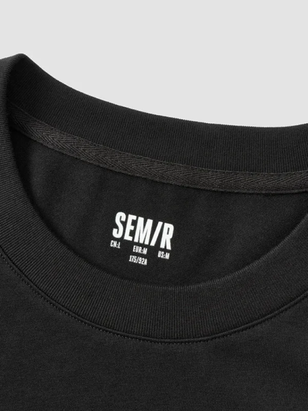 SEMIR Men's Knitted Round Neck Short Sleeves T-Shirt