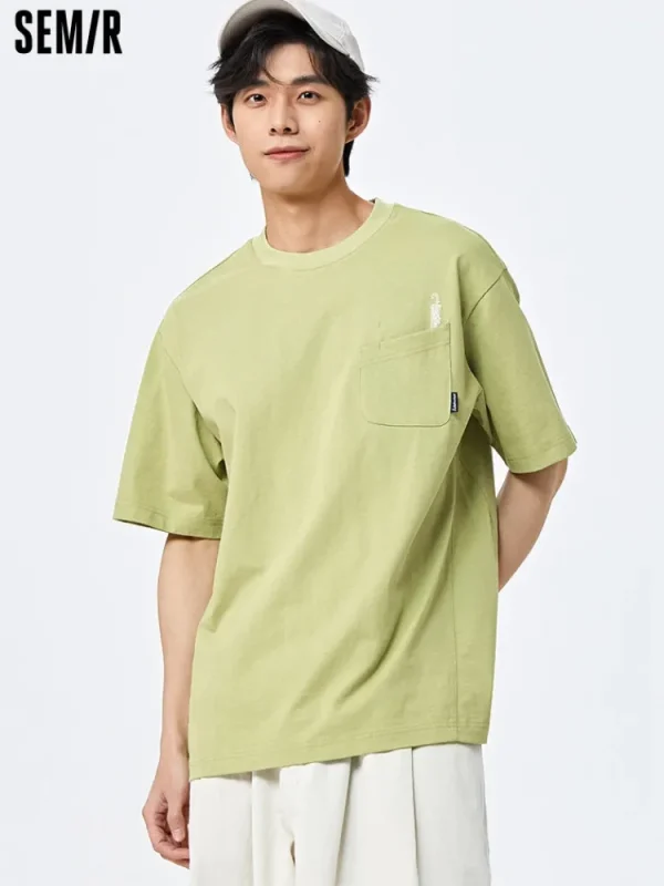 SEMIR Men's Knitted Round Neck Short Sleeves T-Shirt
