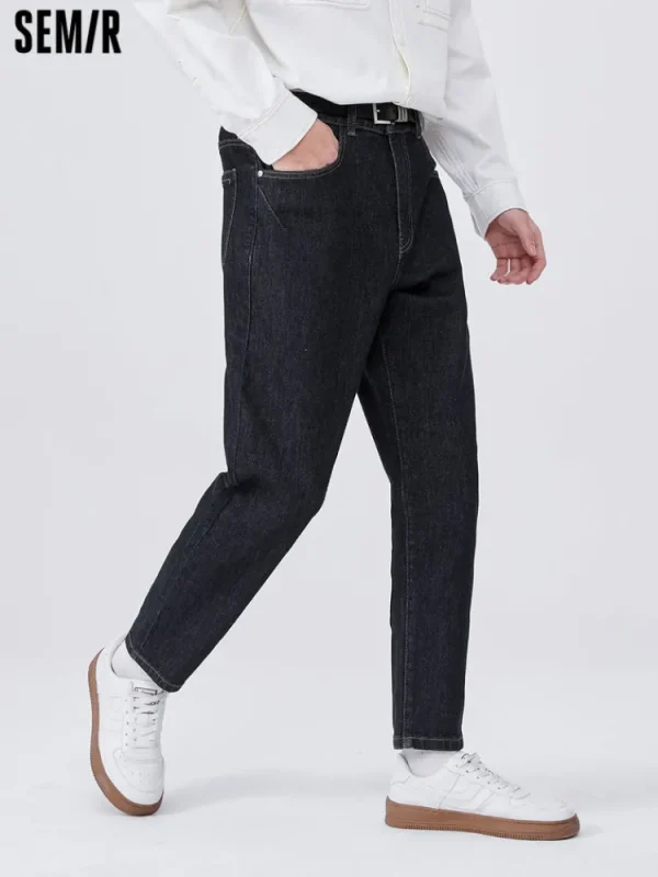 SEMIR Men’s Lycra Tapered Pants